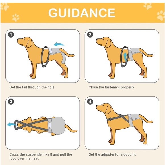 Washable Female Dog Diaper Suspender Reusable Heat Cycle Period incontinence XL - Picture 8 of 8